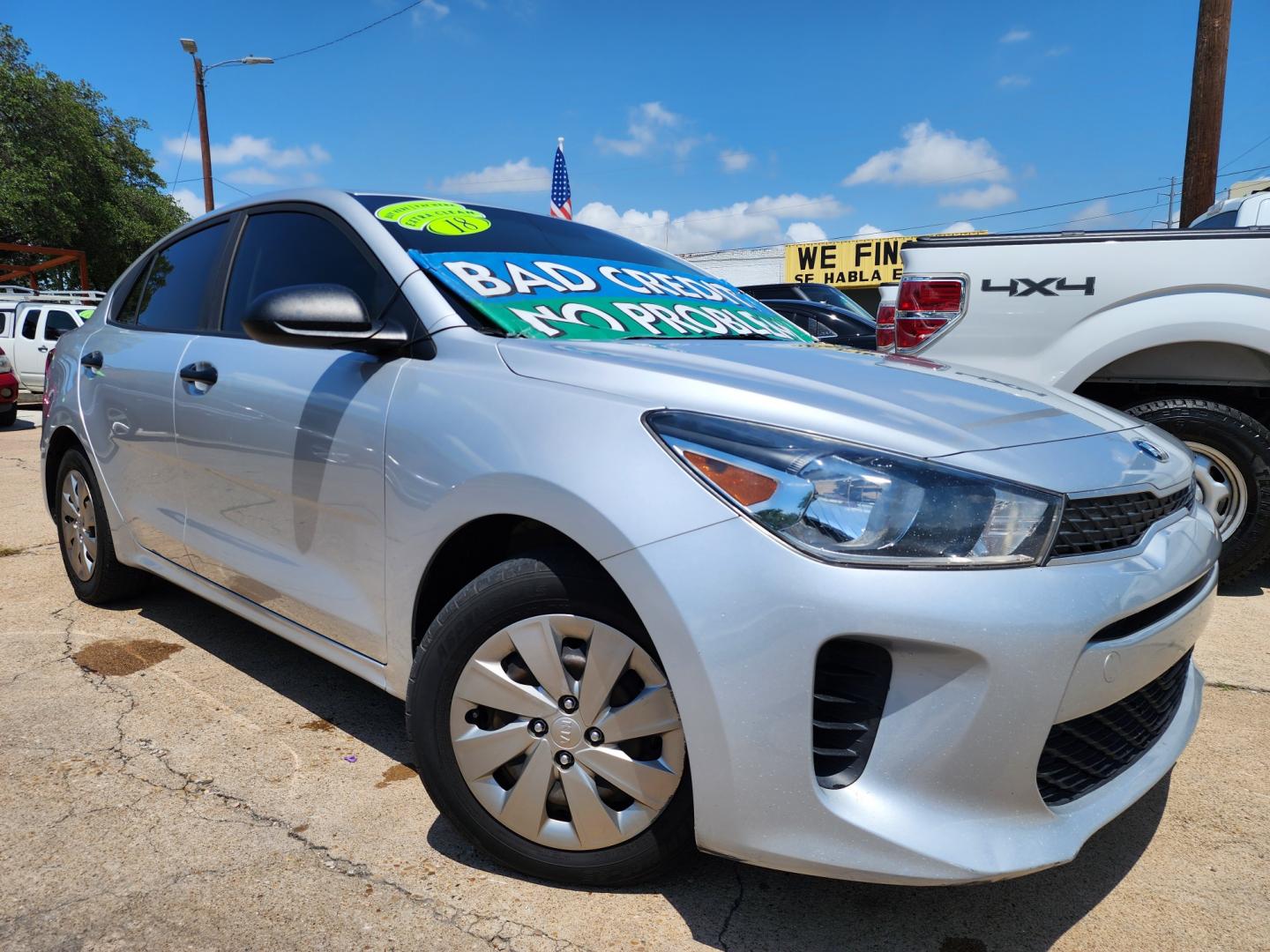 2018 SILVER Kia Rio LX (3KPA24ABXJE) with an 1.6L L4 DOHC 16V engine, 6A transmission, located at 2660 S.Garland Avenue, Garland, TX, 75041, (469) 298-3118, 32.885551, -96.655602 - Welcome to DallasAutos4Less, one of the Premier BUY HERE PAY HERE Dealers in the North Dallas Area. We specialize in financing to people with NO CREDIT or BAD CREDIT. We need proof of income, proof of residence, and a ID. Come buy your new car from us today!! This is a Very clean 2018 KIA RIO LX - Photo#0